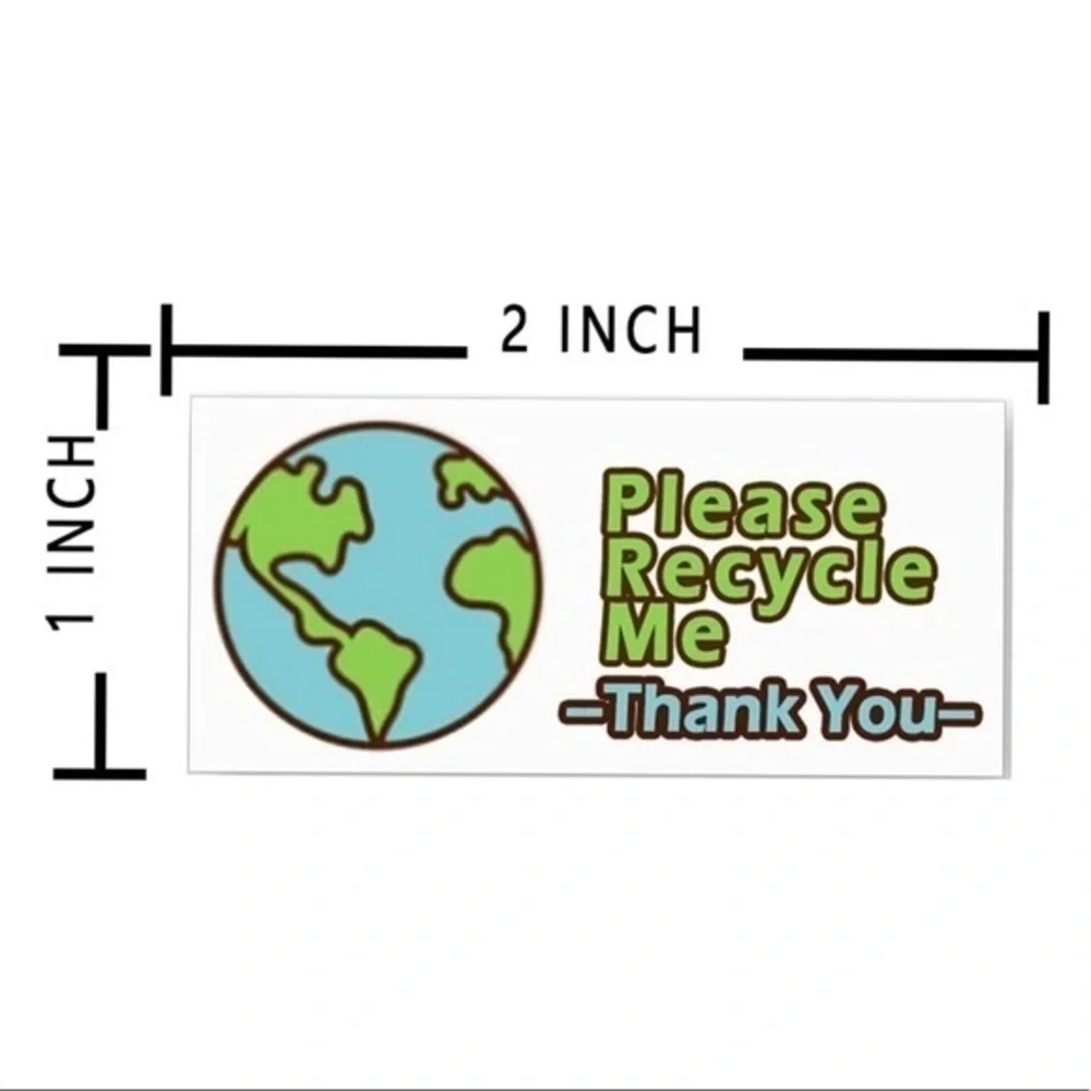 40 Please Recycle Me Thank You Stickers
